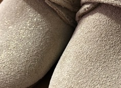 Pom Pom hjemmesko gold glitter